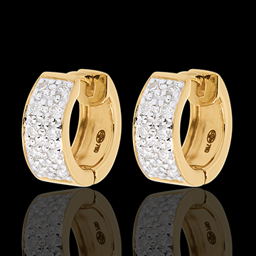 vendita on-line Orecchini Diorama oro giallo pav�  - 20 diamanti
