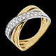 regalo donna Anello Atrio oro giallo e oro bianco pav� - 0.26 carati - 26 diamanti