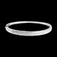 vendita on-line Bracciale rigido Diorama Barrette diamanti  - oro bianco  - 0.25 carati - 23 diamanti