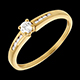 regalo donne Solitario Ottava oro giallo  - 0.27 carati - 9 diamanti