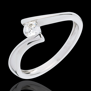 gioiellerie Solitario Apostrofo oro bianco   - 0.26 carati