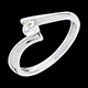 matrimonio Solitario Apostrofo oro bianco   - 0.26 carati