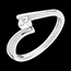 matrimoni Solitario Apostrofo oro bianco   - 0.26 carati