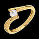 vendita on-line Solitario Apostrofo oro giallo   - 0.31 carati