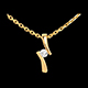 compra on-line Ciondolo Apostrofo diamante  - oro giallo
