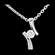 gioiello Ciondolo Apostrofo diamante  - oro bianco - 0.26 carati