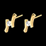 vendite on-line Orecchini Apostrofo  - punto luce oro giallo  - 0.31 carati