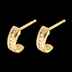 vendite Orecchini Mezza Luna pav� - oro giallo  - 12 diamanti