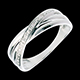 gioiello Anello Spirale oro bianco pav� diamanti - 4 diamanti