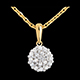 regalo Ciondolo Caleidoscopio pav� diamanti - 19 diamanti