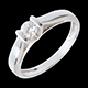 compra on-line Solitario Caldera oro bianco  - 0.24 carati