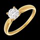 vendita on-line Anello Ramoscello oro giallo Sfera pav� - 7 diamanti