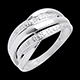 regali donne Anello Naja oro bianco pav� diamanti  - 4 diamanti