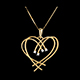 vendita on-line Ciondolo Cuore e scintille - 4 diamanti