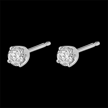 compra Orecchini diamanti  - punto luce oro bianco - 0.4 carati