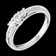 gioiello oro Anello Trilogy oro bianco pav�   - 0.34 carati