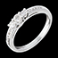 compra on-line Anello Trilogy oro bianco pav�   - 0.34 carati
