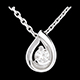 gioielleria Ciondolo Lacrima diamante - oro bianco - 0.21 carati