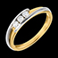 gioiellerie Trilogy Bipolare oro giallo-oro bianco  - 3 diamanti