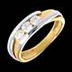 regali Trilogy Bipolare oro giallo-oro bianco  - 0.53 carati - 3 diamanti