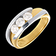 vendita on-line Trilogy Bipolare oro giallo-oro bianco   - 0.77 carati - 3 diamanti
