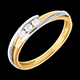 matrimonio Trilogy Bipolare oro giallo-oro bianco  - 3 diamanti