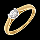 matrimonio Solitario Caldera oro giallo-oro bianco 
