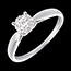 comprare on-line Anello Ramoscello oro bianco Sfera pav� - 7 diamanti