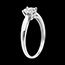 donna Anello Ramoscello oro bianco Sfera pav� - 7 diamanti