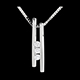 compra on-line Collana Diapason Trilogy oro bianco  - 3 diamanti