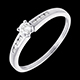 gioiello Solitario Ottava oro bianco  - 0.27 carati - 9 diamanti