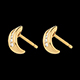vendita on-line Orecchini Mezza Luna pav� oro giallo  - 12 diamanti