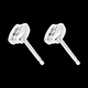 comprare Orecchini Trilogy parentesi punto luce oro bianco - 6 diamanti