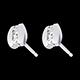 comprare on-line Orecchini Trilogy Parentesi - punto luce oro bianco  - 0.23 carati - 6 diamanti