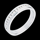 regali donne Fede nuziale oro bianco semi pav� - incastonatura Binario  - 0.21 carati - 14 diamanti