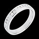 regali donne Fede nuziale oro bianco semi pav� - incastonatura Binario - 0.22 carati - 10 diamanti