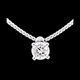 regalo uomo Collana Punto luce oro bianco   - 0.21 carati
