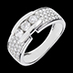 vendita on-line Anello Trilogy Serratura pav� oro bianco - 0.84 carati - 59 diamanti