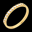 regalo donne Fede nuziale oro giallo semi pav� - incastonatura Griffe - 11 diamanti