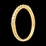 regalo donna Fede nuziale oro giallo semi pav� - incastonatura Griffe - 11 diamanti
