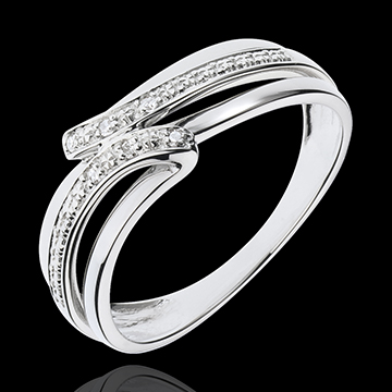 matrimonio Anello Serenity oro bianco - 6 diamanti