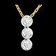 vendita on-line Collana Trilogy Filante oro giallo-oro bianco - 3 diamanti