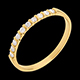 vendita on-line Fede nuziale oro giallo semi pav� - incastonatura a Barrette - 10 diamanti