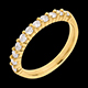 compra on-line Fede nuziale oro giallo semi pav� - incastonatura Griffe - 0.5 carati - 11 diamanti