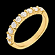vendite Fede nuziale oro giallo semi pav� - incastonatura Griffe - 0.75 carati - 9 diamanti