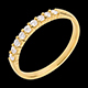 vendita on-line Fede nuziale oro giallo semi pav� - incastonatura Griffe - 0.25 carati - 9 diamanti