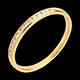 compra on-line Fede nuziale oro giallo semi pav� - incastonatura Binario - 13 diamanti