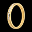 comprare on-line Fede nuziale oro giallo semi pav� - incastonatura Binario - 11 diamanti
