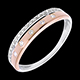 regalo uomo Fede con Corona oro rosa-oro bianco  - 22 diamanti