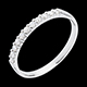 comprare on-line Fede nuziale oro bianco semi pav� - incastonatura Griffe - 11 diamanti